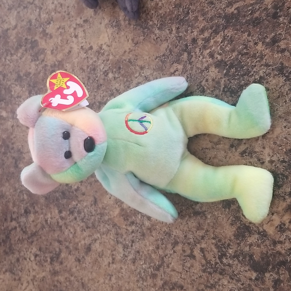 Original Ty VTG Beanie Baby Peace tie dye